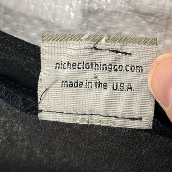 Niche Tunic Dress Black L/XL Oversized Round Neck Lagenlook Short - Picture 8 of 10